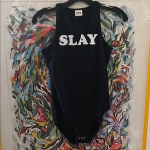 Victoria Secret’s Pink Slay Body Suit-Black